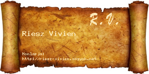 Riesz Vivien névjegykártya