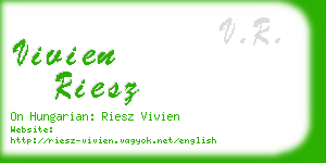 vivien riesz business card